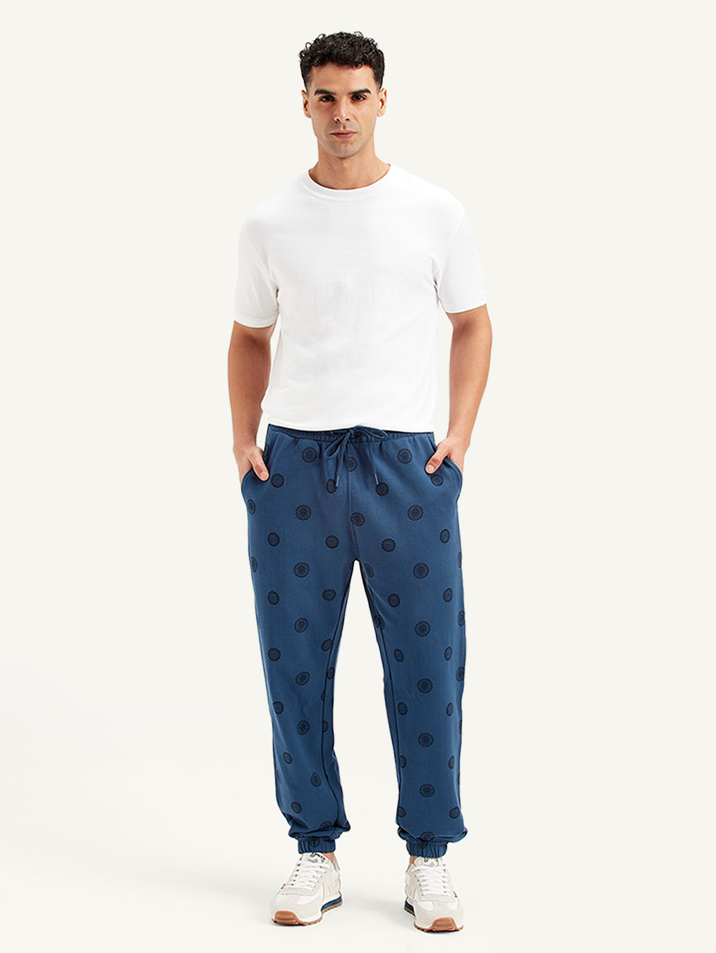 Men's Blue Regular Fit Joggers