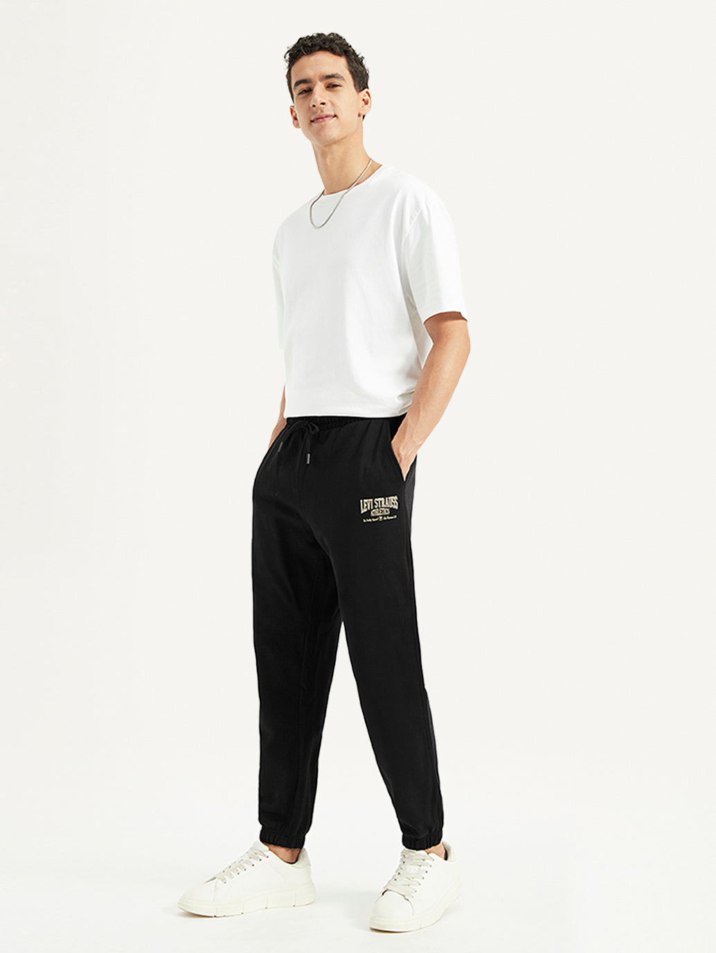 Men's Black Solid Utility Joggers