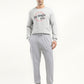 Men's Grey Regular Fit Joggers - Front View