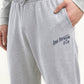 Men's Grey Regular Fit Joggers - Detail View