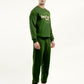 Men's Green Regular Fit Trousers - Front View