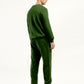 Men's Green Regular Fit Trousers - Back View
