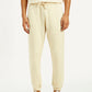 Men's Beige Solid Joggers - Front View