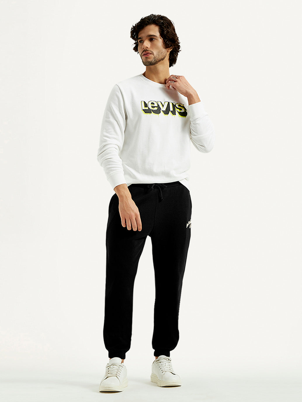 Men's Black Solid Joggers - Styleshot View