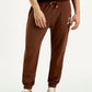 Men's Brown Solid Joggers - Front View