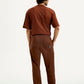 Men's Brown Solid Joggers - Back View