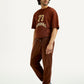 Men's Brown Solid Joggers - Side View