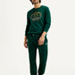 Men's Dark Green Solid Joggers - Styleshot View