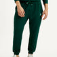 Men's Dark Green Solid Joggers - Front View