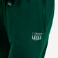 Men's Dark Green Solid Joggers - Detail View