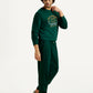 Men's Dark Green Solid Joggers - Side View