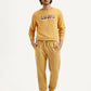 Men's Yellow Solid Joggers - Front View