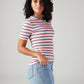 Women's Striped Slim Fit Ribbed Top - Styleshot View