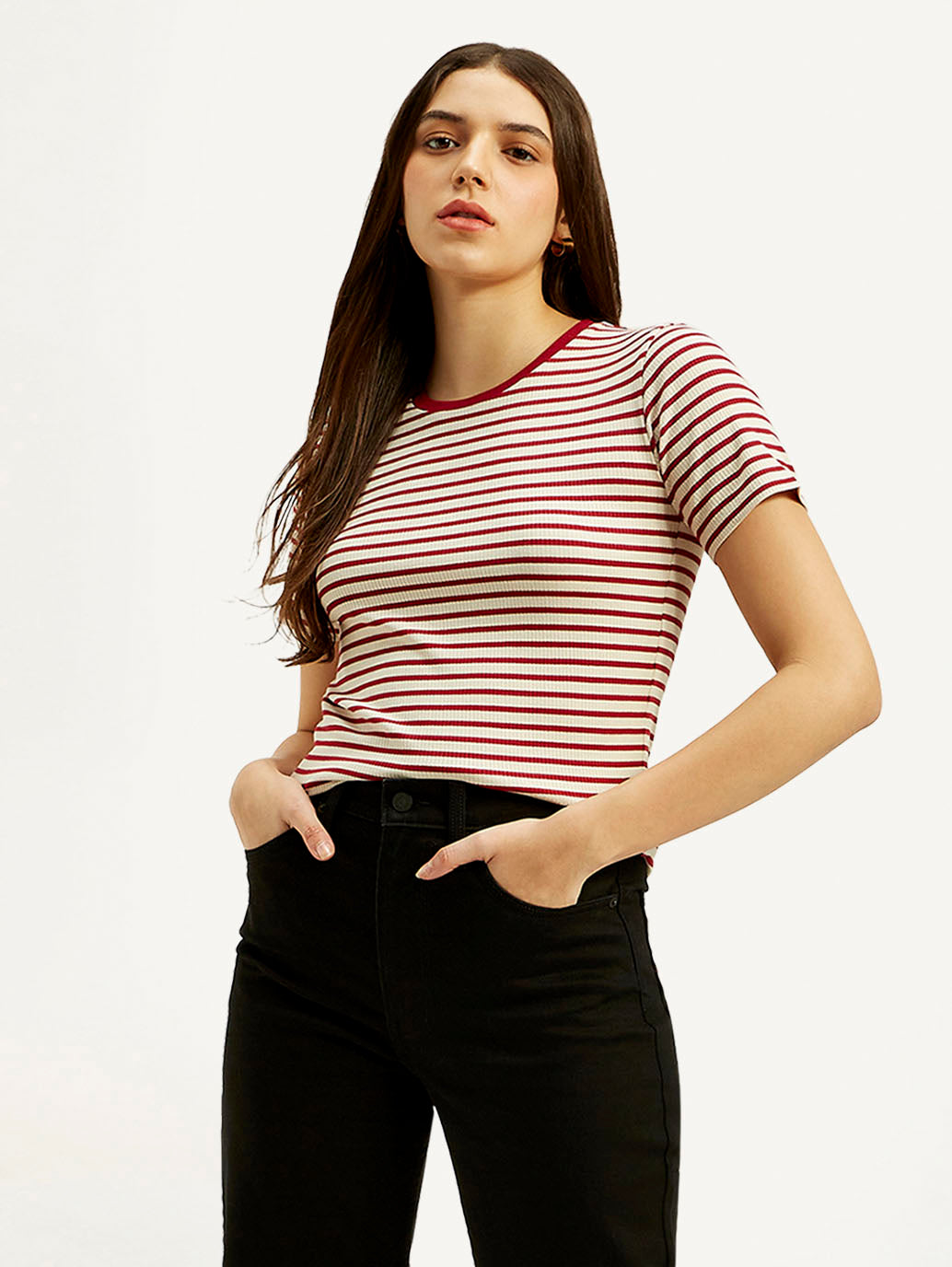 Women's Striped Slim Fit T-shirt