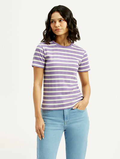 levi's Women's Striped Slim Fit T-shirt-picture-35