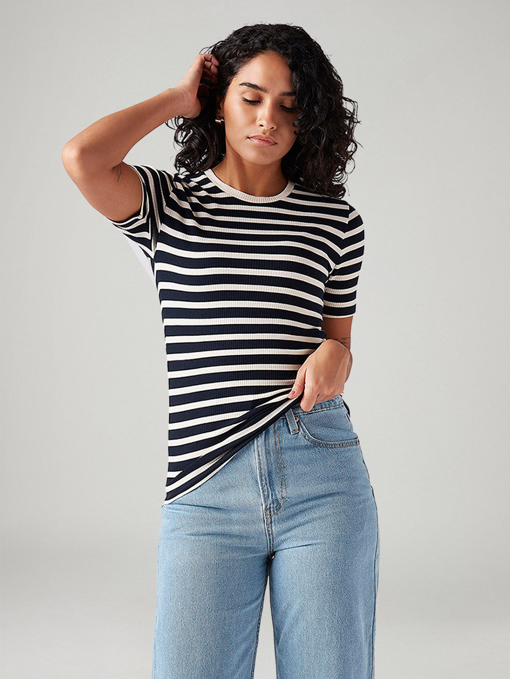 Women's Striped Slim Fit T-Shirt