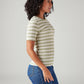 Women's Striped Slim Fit Ribbed Top - Side View