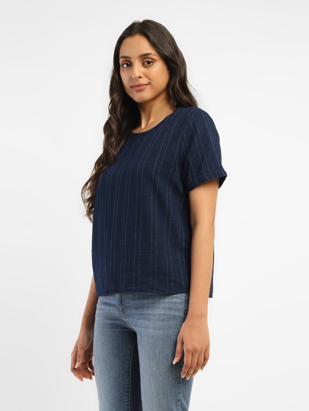 Women's Striped Round Neck T-Shirt