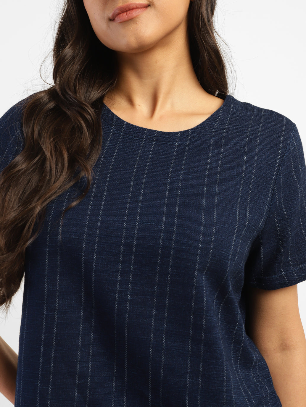 Women's Striped Round Neck T-Shirt