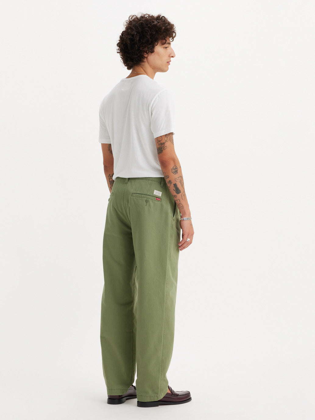 Men's Olive Regular Fit Chinos