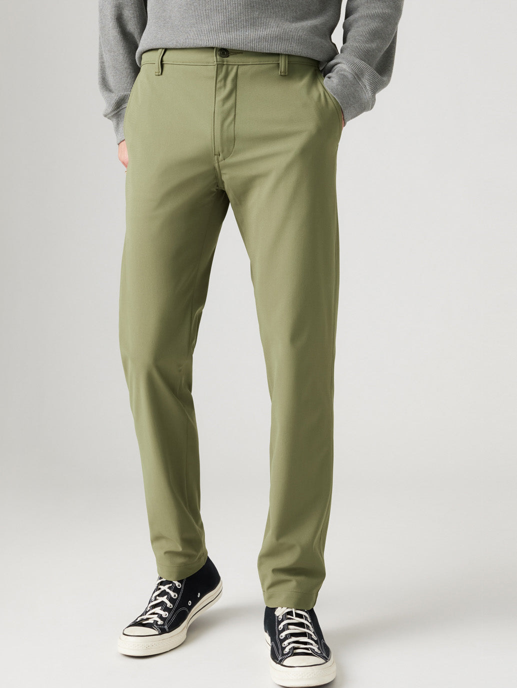 Men's Olive Regular Fit Chinos