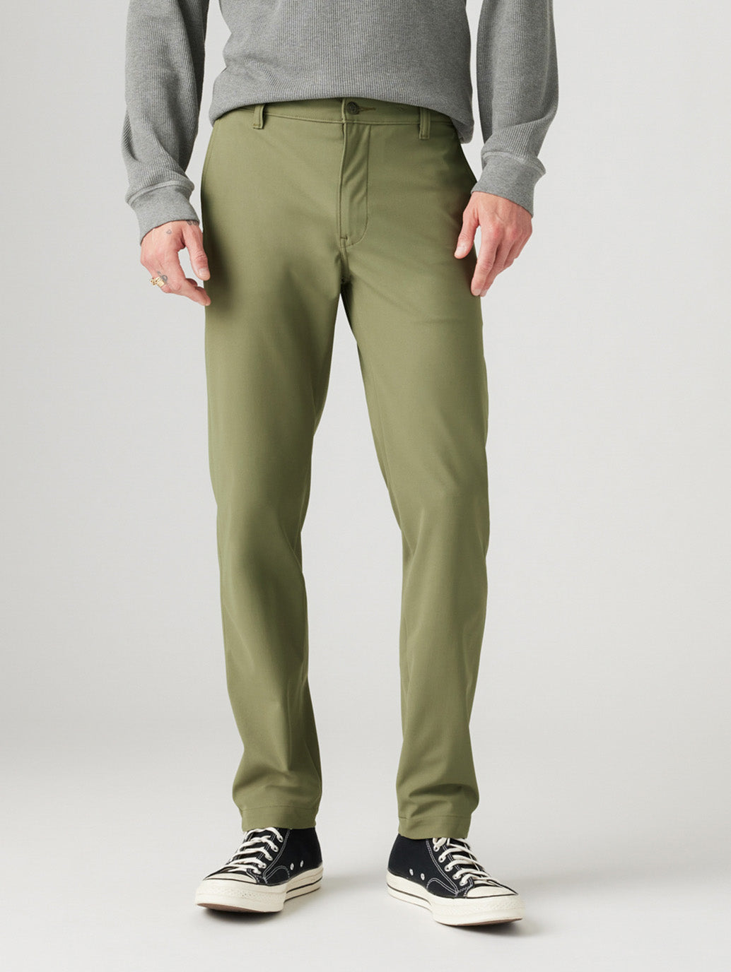 Men's Olive Regular Fit Chinos