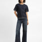 Women's Solid Indigo Round Neck Top