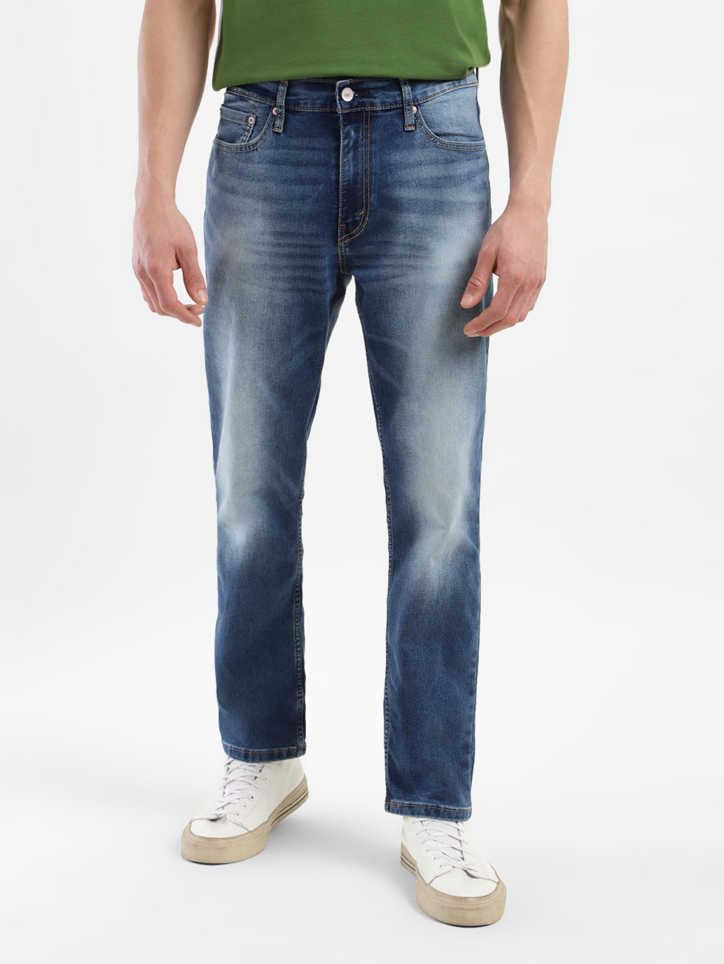 Men's 541 Blue Athletic Tapered Fit Mid Rise Jeans