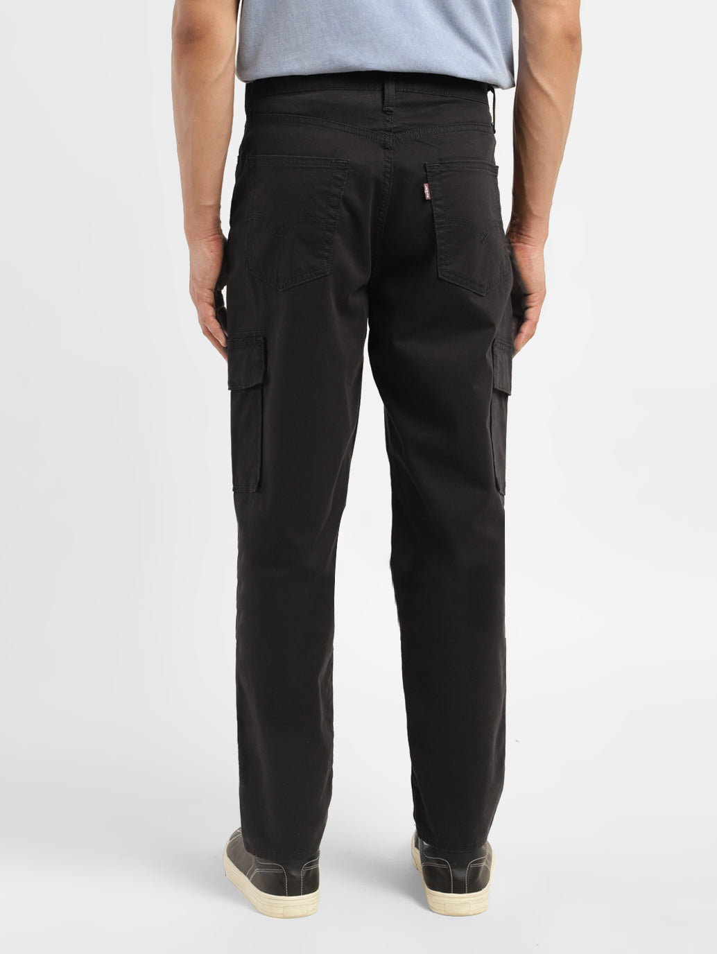 Men s Black Loose Fit Cargo Trousers Levis India Store