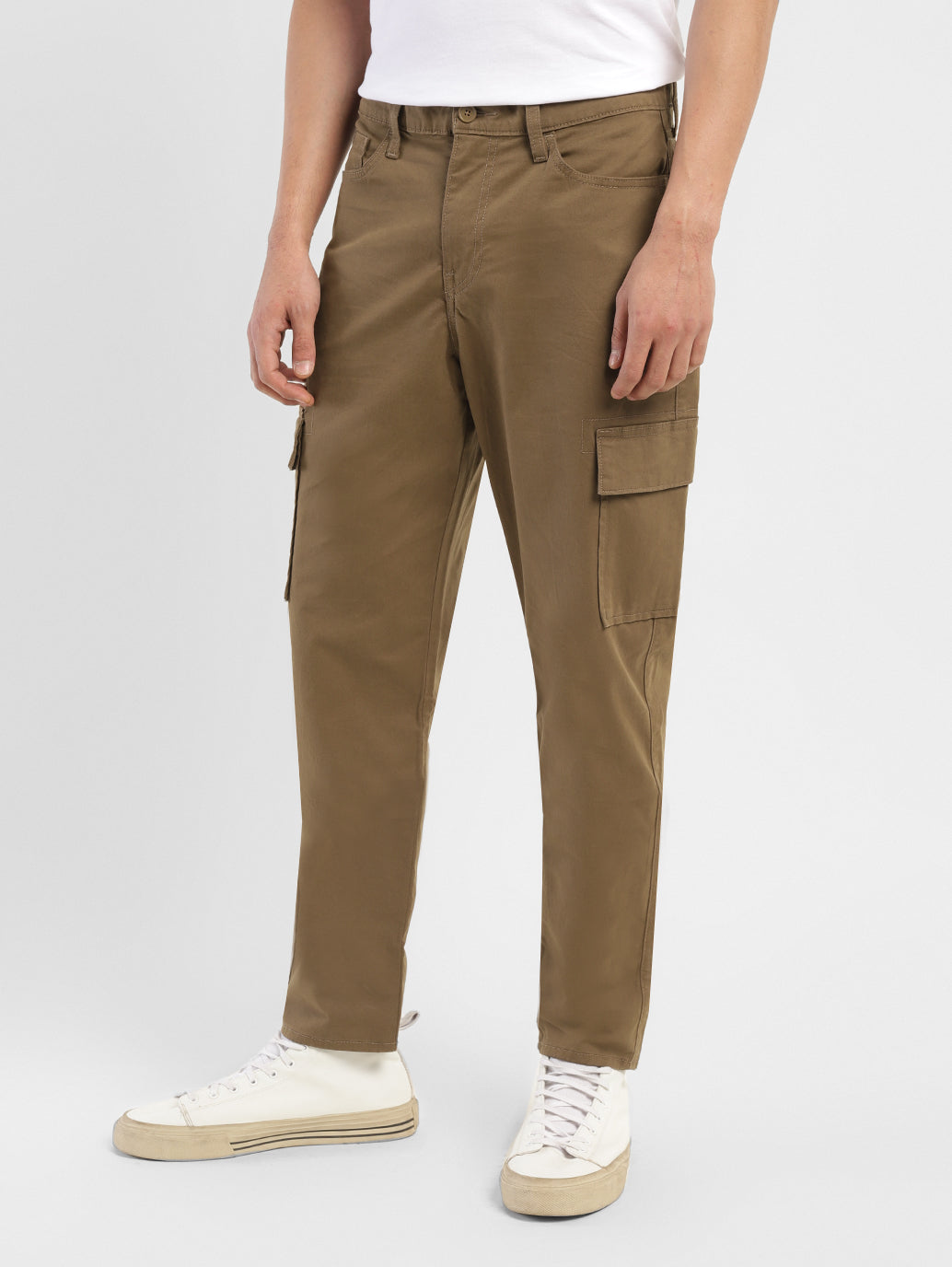 Men's Brown Loose Fit Trousers