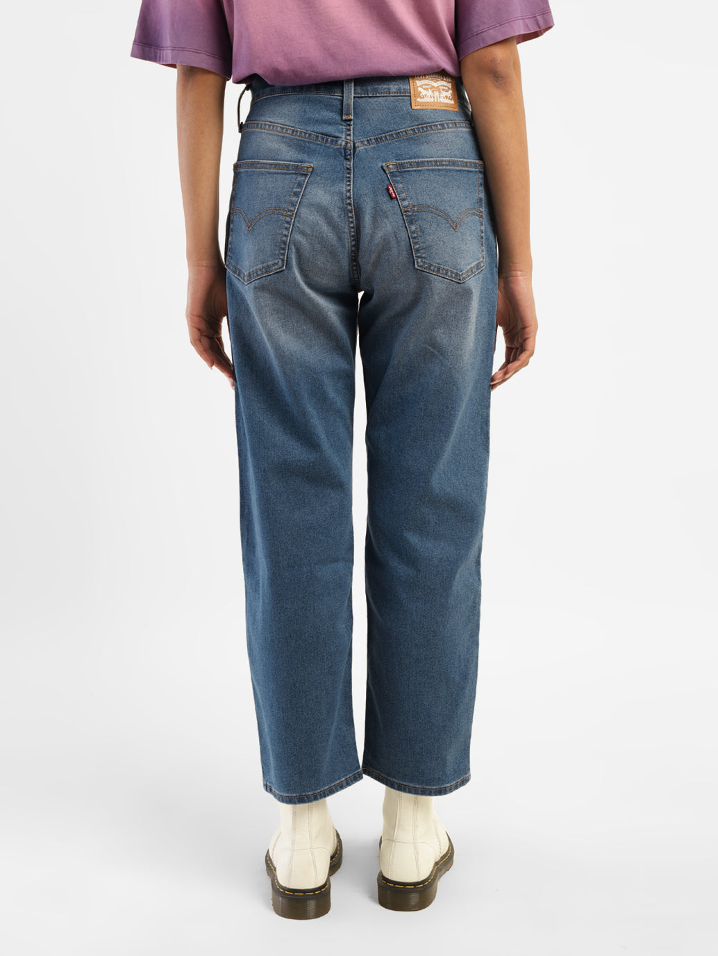 Women's 94 Blue Baggy Fit Mid Rise Jeans - 7eaa6985-55d8-4d17-8ab4-89a7aa0d22c8 View