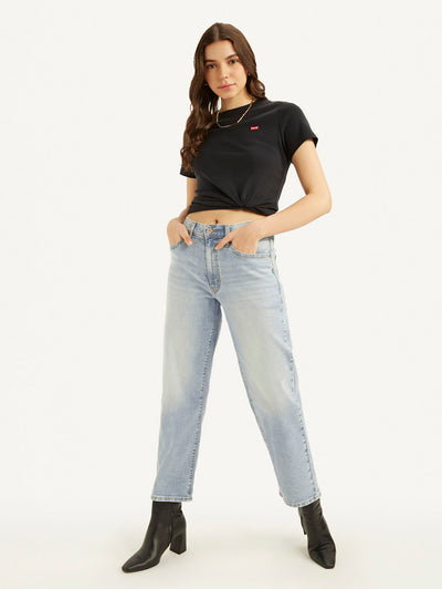 levi's Women's 94 Blue Baggy Fit Mid Rise Jeans-picture-35