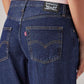 Women's 94 Dark Blue Baggy Fit Mid Rise Jeans - Detail View