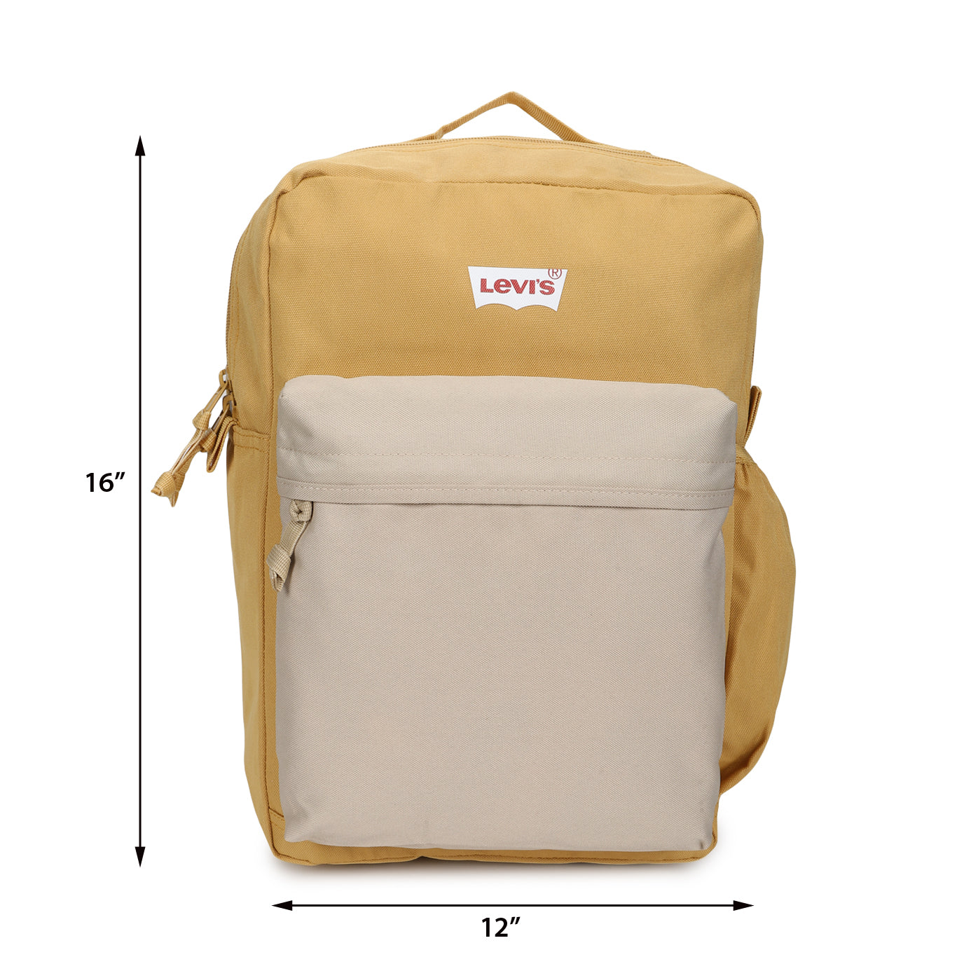 Men's Beige Colorblock Backpack
