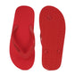Men's Red Debossed Logo Solid Flip-Flops