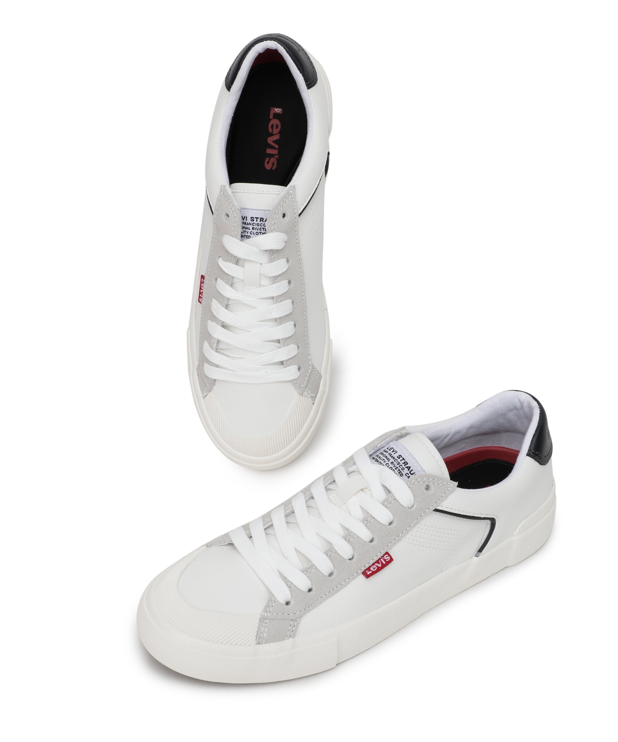 White clearance levi sneakers