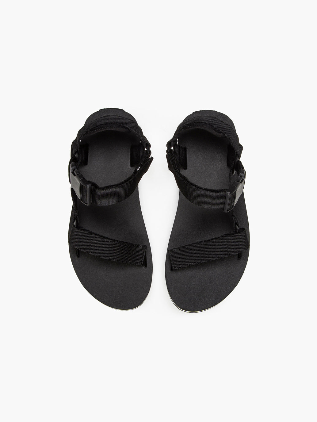 Men's Black Solid Sandals