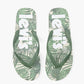 Men's Green Printed Flip-Flops