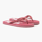 Unisex Dark Pink Debossed & Printed Logo Flip-Flops