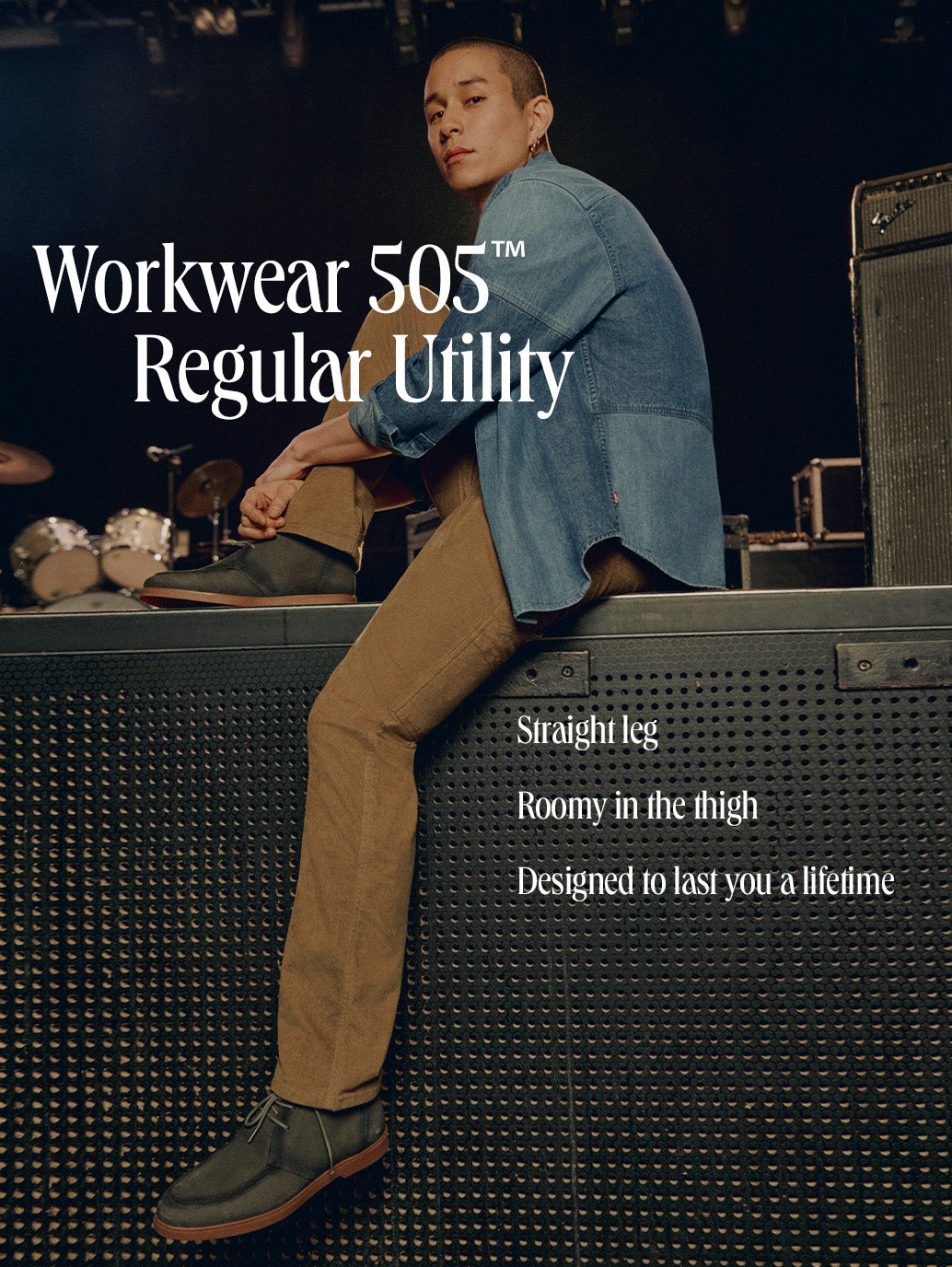 Men's 505 Dark Blue Straight Fit Mid Rise Jeans - c599fca7-8f11-4828-b07d-c8499a3e662b View