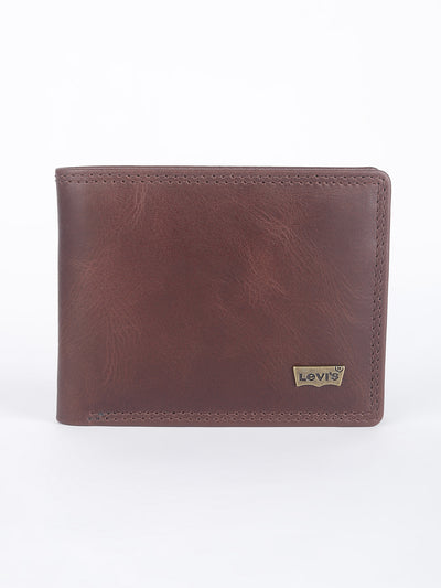 Men's Brown Solid Bi-Fold Wallet