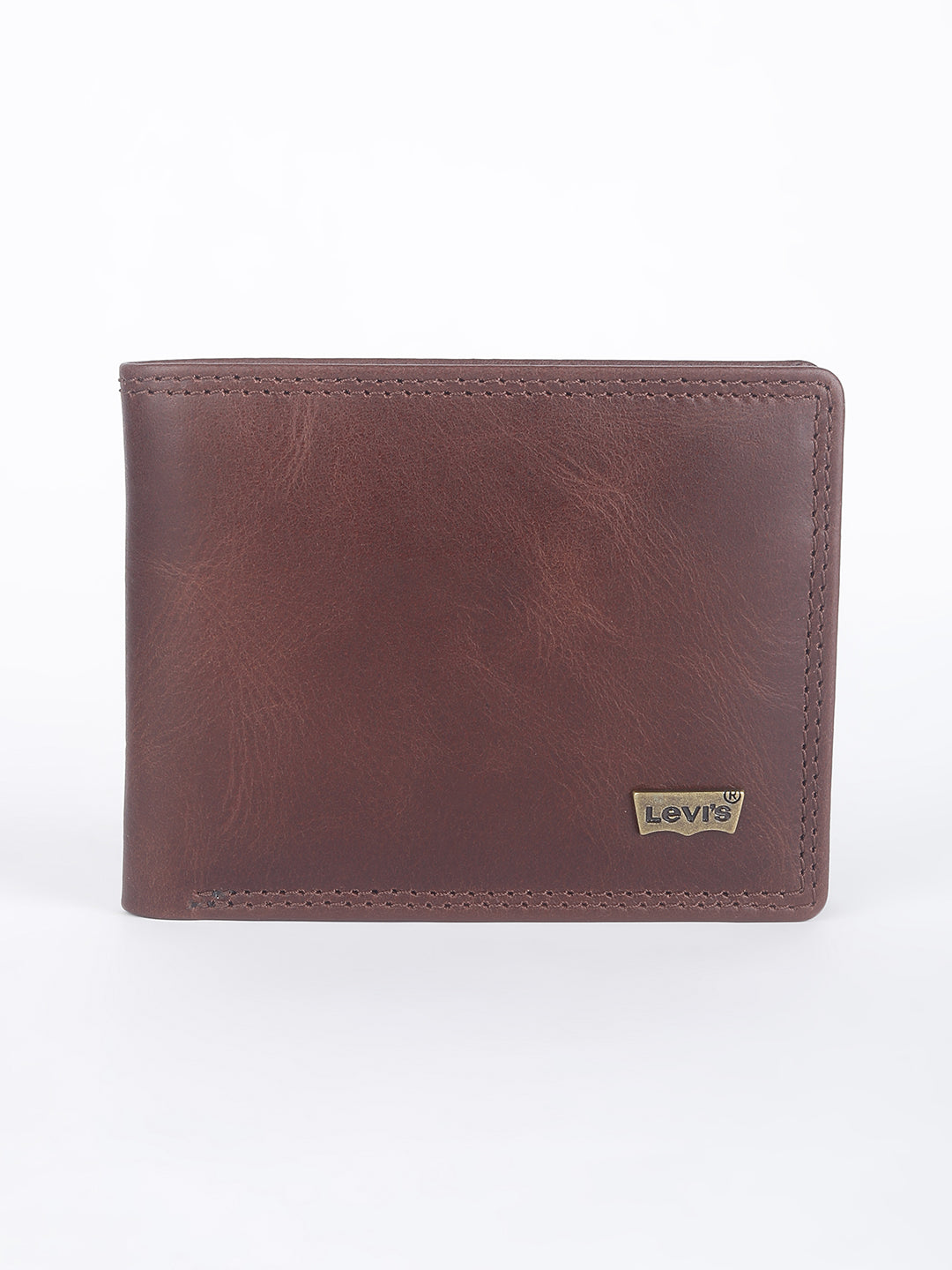 Men's Brown Solid Bi-Fold Wallet - 0001 View
