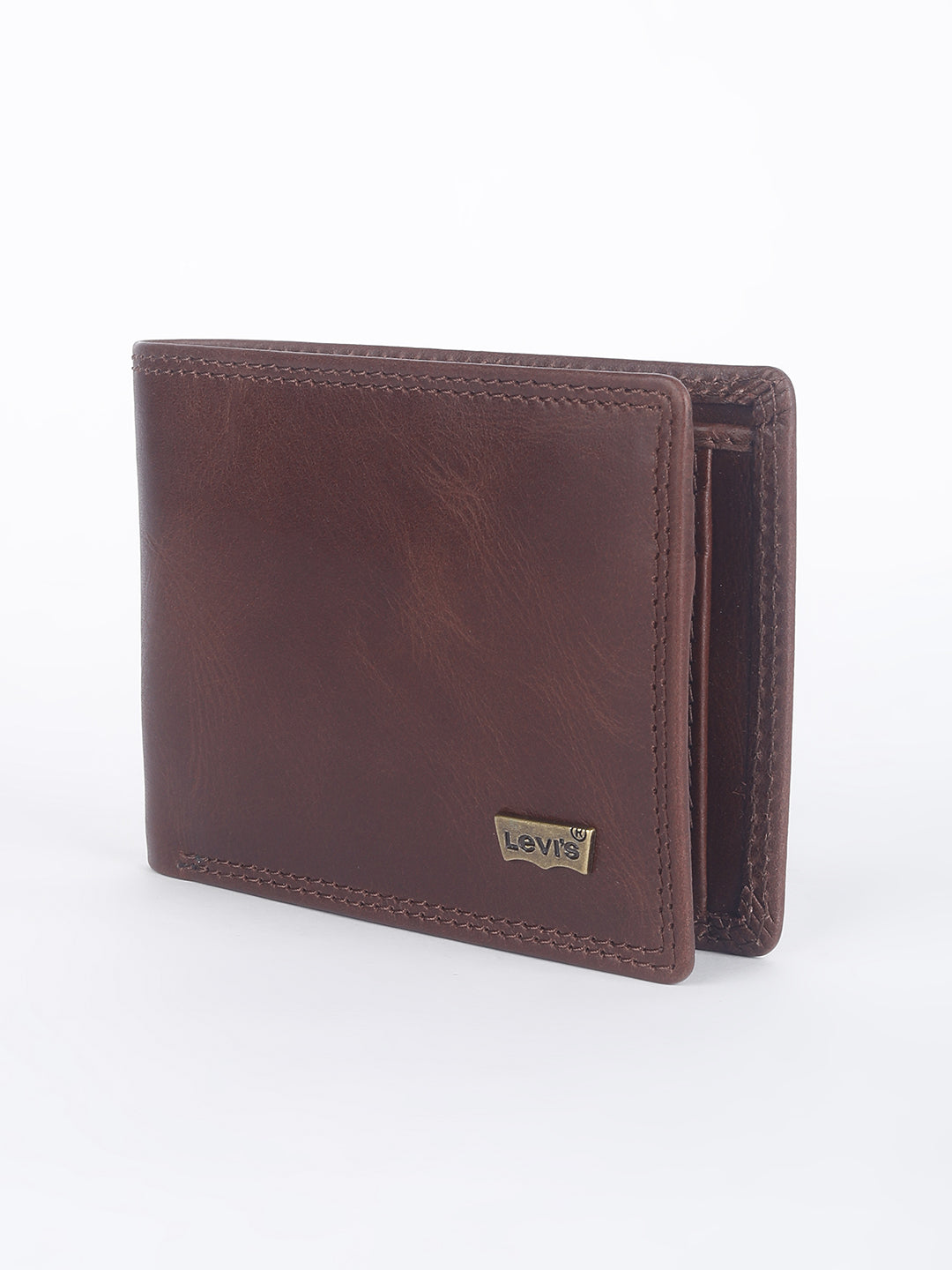 Men's Brown Solid Bi-Fold Wallet - fd867398-3494-476a-9105-8ed497c11198 View