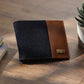 Men's Blue Colorblock Bi-Fold Wallet - 2 View