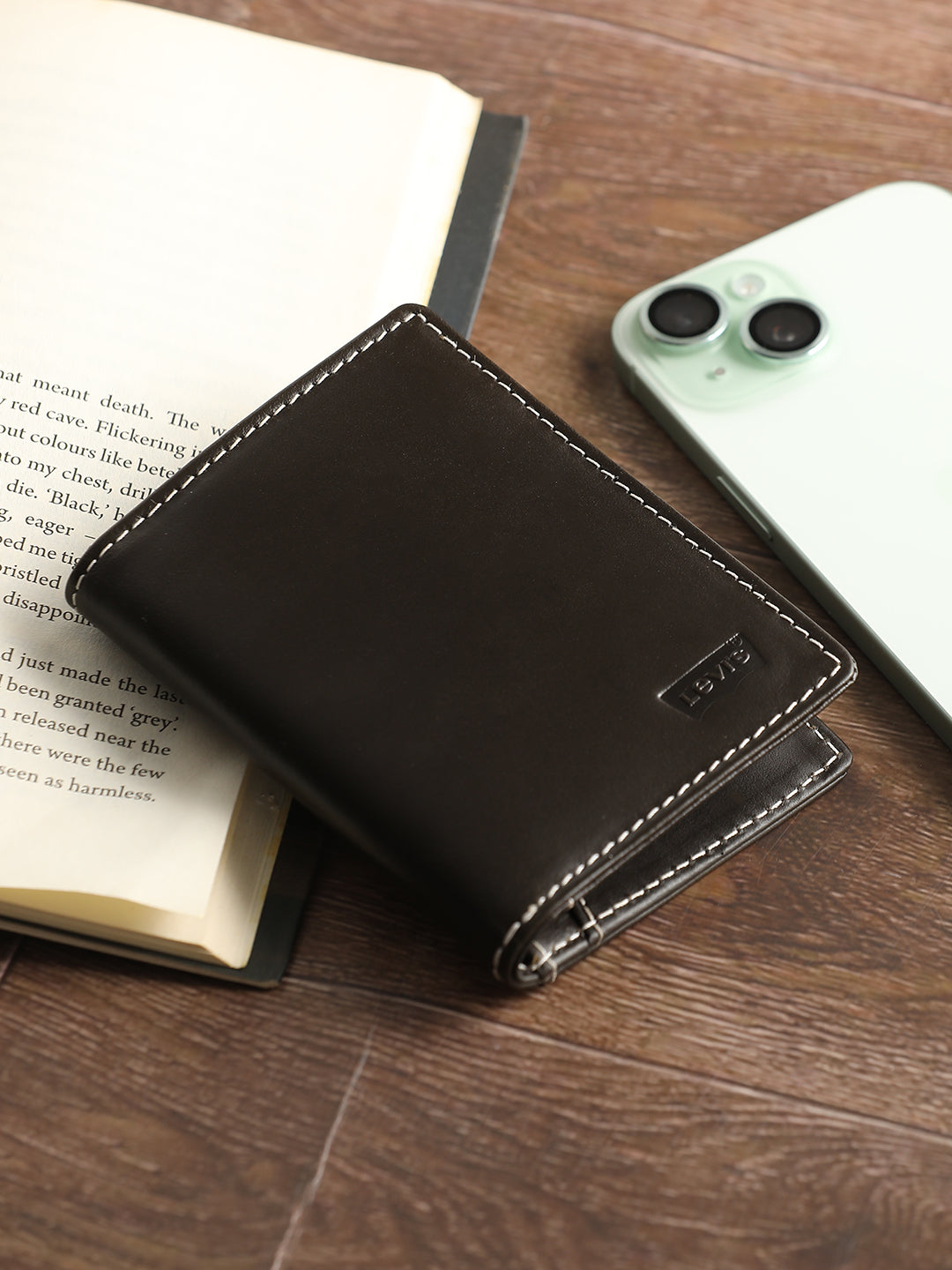 Men's Brown Solid Card Holder - 0006 View