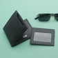 Men's Black Solid Bi-Fold Wallet - 1 View