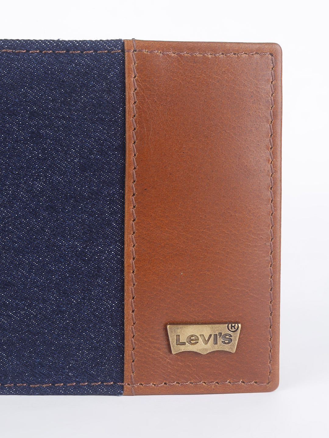 Men's Blue Colorblock Bi-Fold Wallet - 1 View