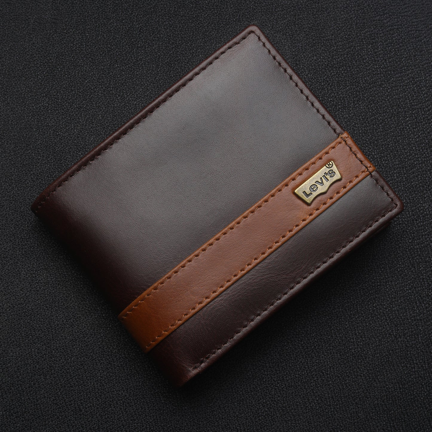 Men's Brown Colorblock Bi-Fold Wallet - 13913fde-de51-4f65-b64a-ee84402604c9 View