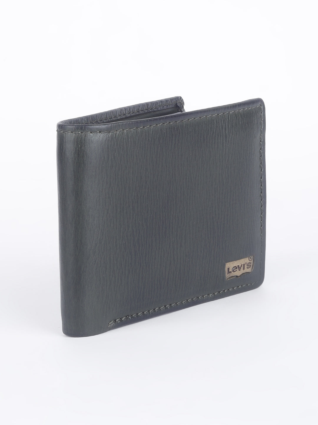 Men's Olive Solid Bi-Fold Wallet - 2 View