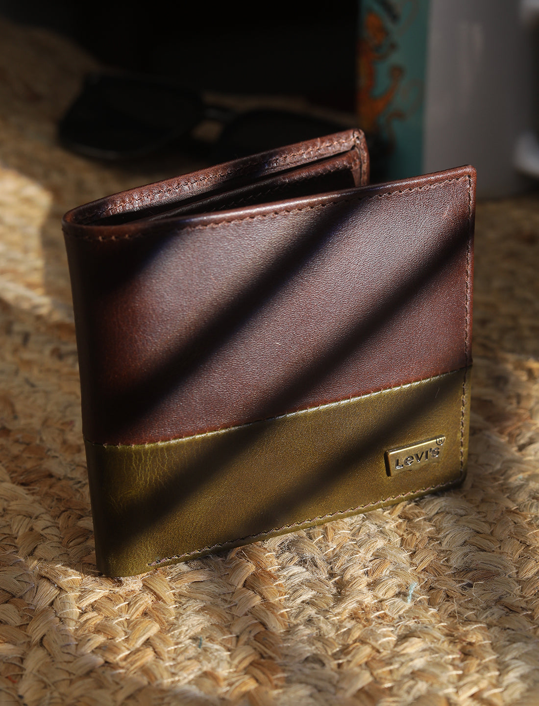 Men's Brown Colorblock Bi-Fold Wallet - 9cee42a2-e050-4814-b3cb-1bff69cbdb75 View